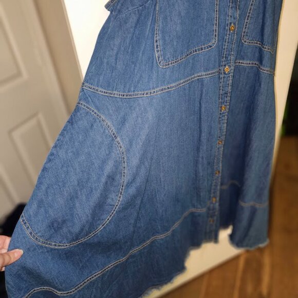 Anthropologie Pilcro Sleeveless Halter Swing Midi Dress 2X - Picture 6 of 7